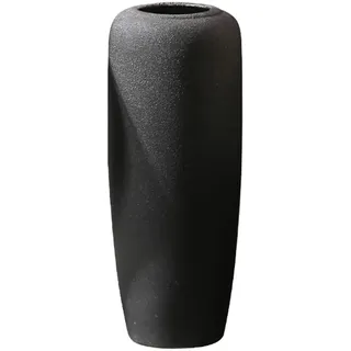 Keramik Vase Schwarz Matt für Pampasgras Trockenblumen Deko, Bodenvase Groß Deko Aesthetic, Moderne Rustikale Bauernhaus Home Decor, Vasen Deko für Wohnzimmer, Flur, Eingangs, Büro und Schlafzimmer (