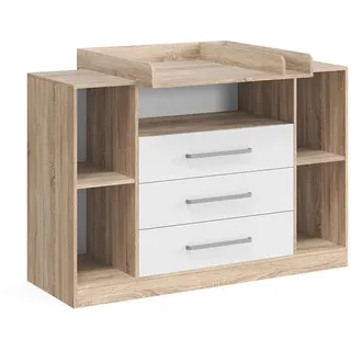 Vicco Wickelkommode Olina, Sonoma/Weiß 138.3 x 93 cm