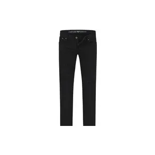 EMPORIO ARMANI Herren Jeans schwarz Baumwoll-Stretch, schwarz, Herbst/Winter 2026/2027