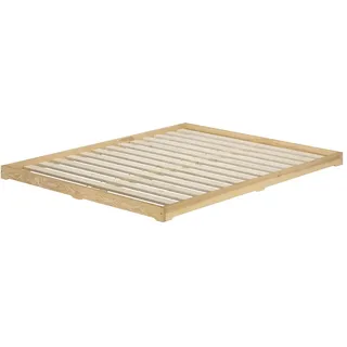Erst-Holz Futonbett 160x200 platzsparend extra niedriges Loftbett Esche lackiert V-60.47E-16 Rollrost inkl.