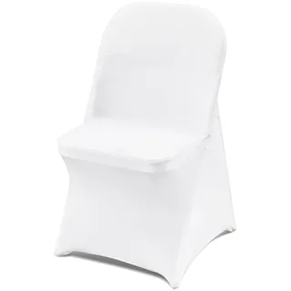 VEVOR 12 STK. Stuhlhussen Weiß, Universell Stuhlbezüge, Stuhlhussen Elastisch, Elastan Stuhl Abdeckung Max. 42 x 40 x 77 cm für Hochzeiten, Feiern, Partys, Hotels, Stuhlschutz Stuhlüberzug Spandex