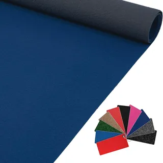 ANRO Teppich Läufer Messeteppich Meterware Blau 150x100 cm | Zuschneidbar als Meterware · Strapazierfähig · Zuschneiden · Eventteppich