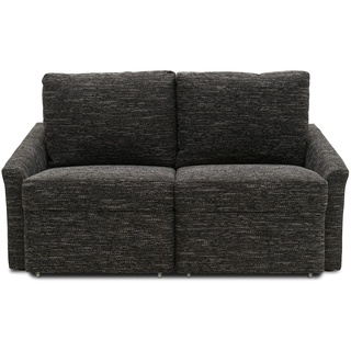DOMO. Collection Relax Couch | Dauerschläfer Boxspring Sofa mit Schlaffunktion | 2-Sitzer Schlafsofa Gästebett | 168 x 96 x 86 cm | schwarz