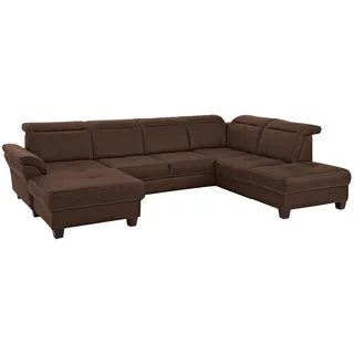 OTTO home Wohnlandschaft Mikrofaser 3-Sitzer Braun