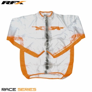 RFX Sport RFX Regenjacke (Transparent/Orange) - Größe M, transparent