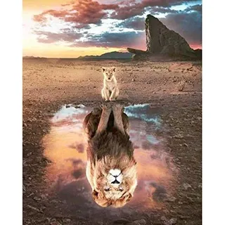 LSDEERE DIY Malen nach Zahlen Kinder für Erwachsene Anfänger Leinen Leinwand Acryl Anzahl Malerei Geschenke Abstrakte Kunst Tier Tiger Löwe Leopard 40x50cm(GTR-5560