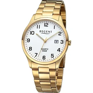 REGENT Herren Armbanduhr Analog gold URF1418 - Goldfarben
