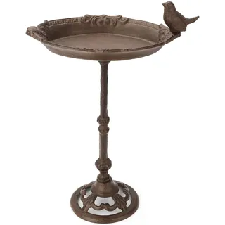 wildlife home Vogeltränke stehend mit Standfuß I Vogelfutterspender aus Gusseisen, Frostsicher für Garten & Balkon I Vogelbad I Vogelfutterschale Wasserschale für Vögel, Wildvögel