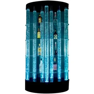 JVmoebel Barschrank Bar Empfangs Tresen Wasserwand Wassersäule Theke Regale Möbel Regal Made in Europa weiß