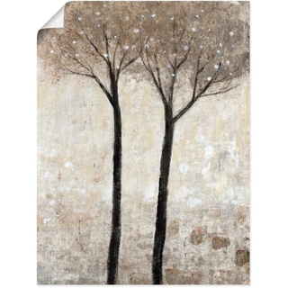 Artland Wandbild Blühender Baum II, Bäume (1 St), als Leinwandbild, Poster in verschied. Größen grau 30 cm x 40 cm