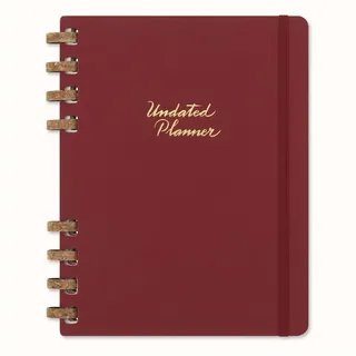MOLESKINE Terminkalender Moleskine Undatierter Life Kalender mit Spiralbindung, XL 19X25, Cr...