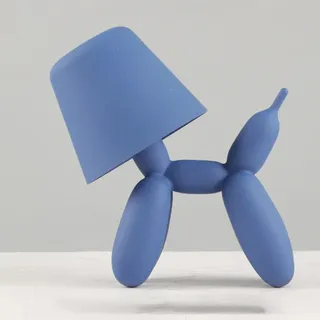 LOGT LED Nachtlicht Kreative Ballon Hund Tischlampe mit Touch Steuerung Dimmbar Nachttischlampe Akku Tischleuchte USB Kabellose Innen und Außen Deko Kinderlampe 1200mAh für Schlafzimmer,Blau