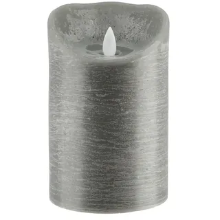 LED Kerze , grau , Maße (cm): H: 15  Ø: 10