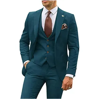 GMGQJST Herren Anzug 3 Teilig 3-teilige Anzüge for Herren, schmale Passform, Bräutigam-Smoking, Hochzeitsanzüge, formeller Partyanzug for Herren, XXL (EU 54)