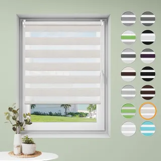 Rollos für Fenster ohne Bohren Doppelrollo 95 x 140 cm