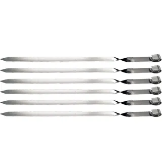 ADANA Grillspiesse 60cm lang x 2cm Breite EXTRA Stark 2mm 6 Stück aus Edelstahl