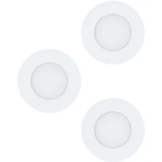 EGLO Fueva 1 3er Set Einbauleuchte Ø 8,5 cm weiß