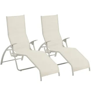 Kettler Tampa Set 2x Bäderliege  Weiß Saunaliege Gesundheitsliege