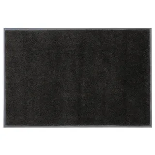 Fußmatte ANDAS "Lavea" Teppiche Gr. B/L: 75 cm x 120 cm, 9 mm, 1 St., schwarz Designer Fußmatten Schmutzfangmatte, Uni-Farben, In- und Outdoor-Teppich, waschbar