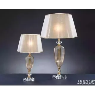 Xlmoebel Tischleuchte Elegante Art-déco Tischlampe mit Kronleuchter-Design in Gold, Hergestellt in Europa