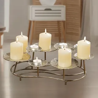 Kerzen Teelicht Halter Deko Ständer ALU Wohn Schlaf Zimmer Beleuchtung Weihnachten Boltze 7099100