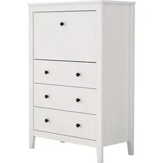 Sekretär OTTO HOME, weiß, B:80cm H:119,6cm T:39,5cm, Sekretäre, Sekretär, im Landhausstil, (B/T/H): 80/39,5/119,6 cm