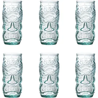 Happy Deko 6x Cocktail Glas TIKI 550 ml Longdrink Gläser (2361)
