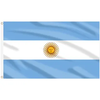 AhfuLife Argentinien Flagge 150 x 90 cm für 2026 WM, 1 Stück Argentina Fahne Leuchtenden Farben mit Messing-Ösen, Argentina Fahne für Fußball Olympische Nationaltag Straße Party Bar Deko