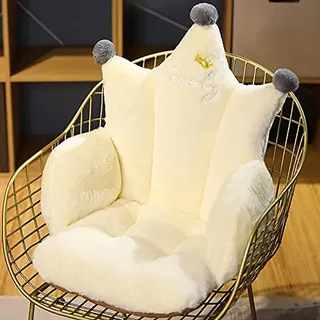 BBAUER Kronenförmiges, Dickes Sitzkissen für Sofa, Sessel, Esszimmerstuhl, Sitzerhöhung, Kissen mit Rückenlehne, Plüschkissen, White-50 * 45 * 45cm
