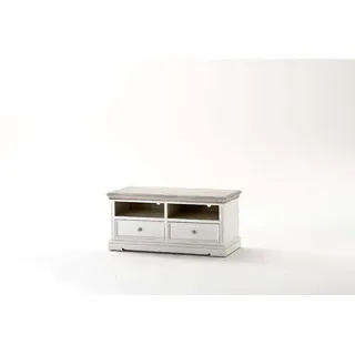 TV-Anrichte Kiefer massiv weiß / white sanded Landhausstil - Opus