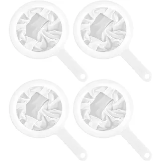 4PCS Nylon Sieb Fein,200/300/400/450 Mesh Feinsieb,Weinfilter,kleines Passiersieb,Küchensieb Kunststoff,Ultrafeines Trichterfilte für Saft,Milch,Kaffee,Siebfilter Küchensieb