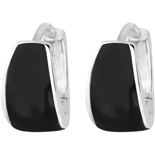 Elli Creolen schwarz 925 Sterling Silber