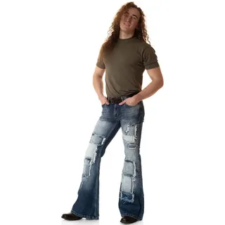 Comycom Schlagjeans Herren STAR OLDWAY mit Flicken 36