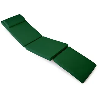 DIVERO Liegenauflage für Deckchair Steamer Liegestuhl-Auflage Polster grün
