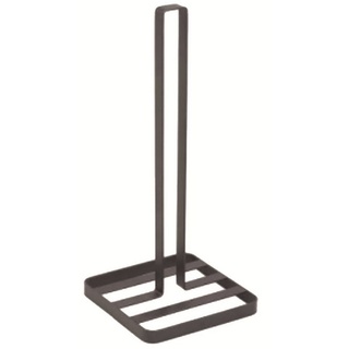 MSV Küchenrollenhalter Design, Papierrollenhalter für die Küche, Metall, schwarz matt, 14x14x32,5 cm schwarz