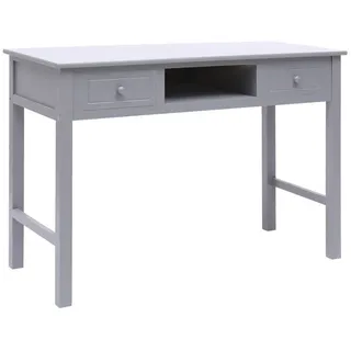 furnicato Schreibtisch Klassischer Holzschreibtisch 110x45x76 cm in Grau (1-St), Vintage-Konsolentisch mit zwei Schubladen und einem offenen Fach grau 110 cm x 76 cm x 45 cm