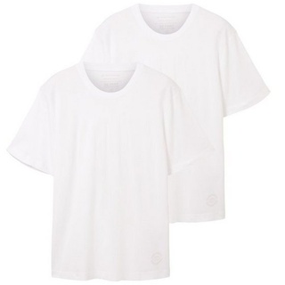 Tom Tailor 1037741 Kurzarm-T-Shirt 2 Einheiten White 2XL