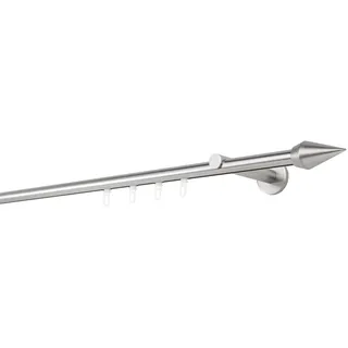 ONDECO Vorhangstange Kegel 1-läufig Ø 20 mm 250 cm Edelstahl-Optik