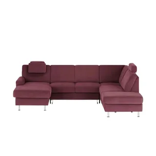 meinSofa Wohnlandschaft Mit verschiedenen Funktionen verfügbar Jana , lila/violett , Maße (cm): B: 309 H: 87 T: 235.0