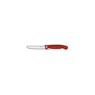 Victorinox Picknickmesser 11 cm | Kompaktes Klappmesser mit Wellenschliff für unterwegs Rot
