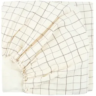 Nobodinoz - L1N0 Baby Bettlaken, 70 x 100 cm, natural grid
