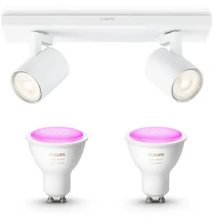 Philips Hue Runner Aufbaustrahler (Weiß) - Weißes und Farbiges Licht - Deckenstrahler 2 Flammig - GU10 - Hue White and Color Ambiance