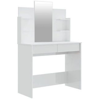 DOTMALL Schminktisch Eck-Ankleidetisch, 96x40x142 cm, Frisiertisch mit Spiegel weiß