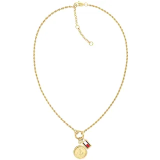 Tommy Hilfiger Jewelry Halskette mit Anhänger für Damen Kollektion aus Edelstahl und Gelbgold-beschichtung - 2781029