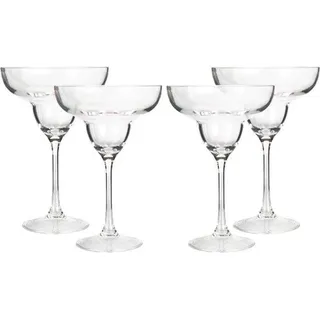 Famanu Margarita-Gläser - Unzerbrechliches Kunststoff - Set von 4 - Transparent