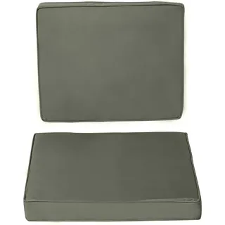 Outsunny Sitzkissen 56 x 52 x 7 cm dunkelgrau 2-tlg.