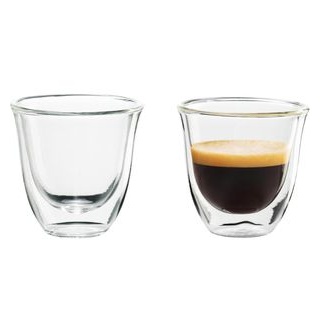 DeLonghi Kaffeegläser 5513214591 Espresso, doppelwandig, 60ml, 2 Stück