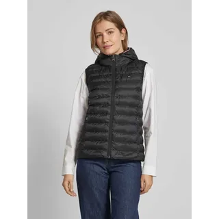 Regular Fit Steppweste mit Kapuze, Black, L