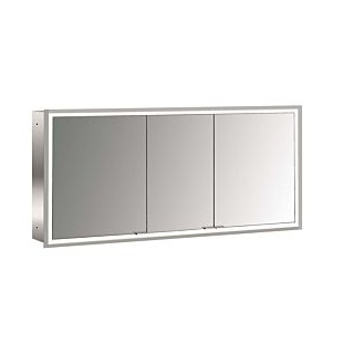 Emco prime Unterputz-Lichtspiegelschrank 949706297 1400x730mm, 3-türig, aluminium/spiegel