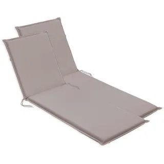 sleepling Liegenauflage Polster Sonnenliege, Strandliege, Komfortschaum, Eckbänder und Einstellband, waschbar, Made in EU grau